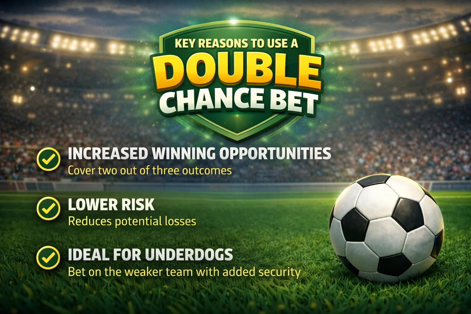 Key Reasons to Use a Double Chance Bet