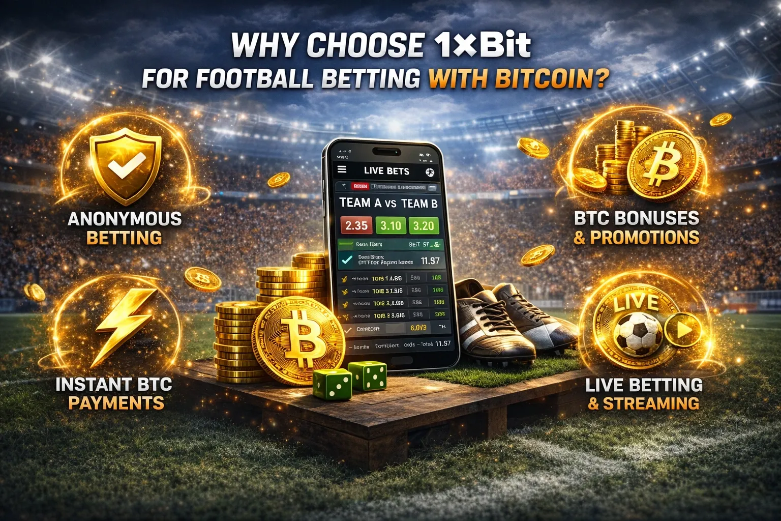Why Choose 1xBit for Football Betting with Bitcoin